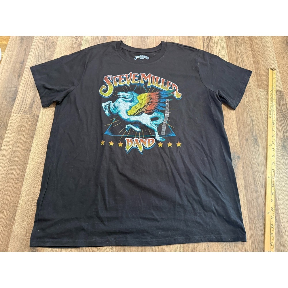 Steve Miller Band Shirt Men's Size 2X Black Band Tee Graphic Print
